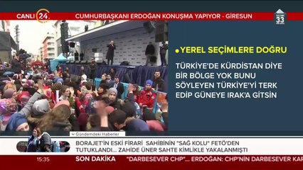Cumhurbaşkanı Erdoğan Giresun'da