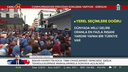 Cumhurbaşkanı Erdoğan Giresun'da