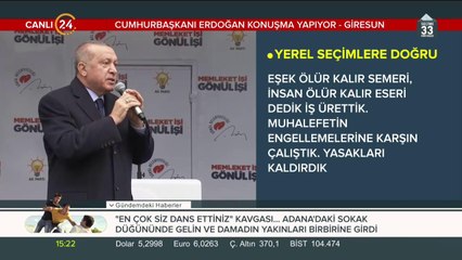 Cumhurbaşkanı Erdoğan Giresun'da