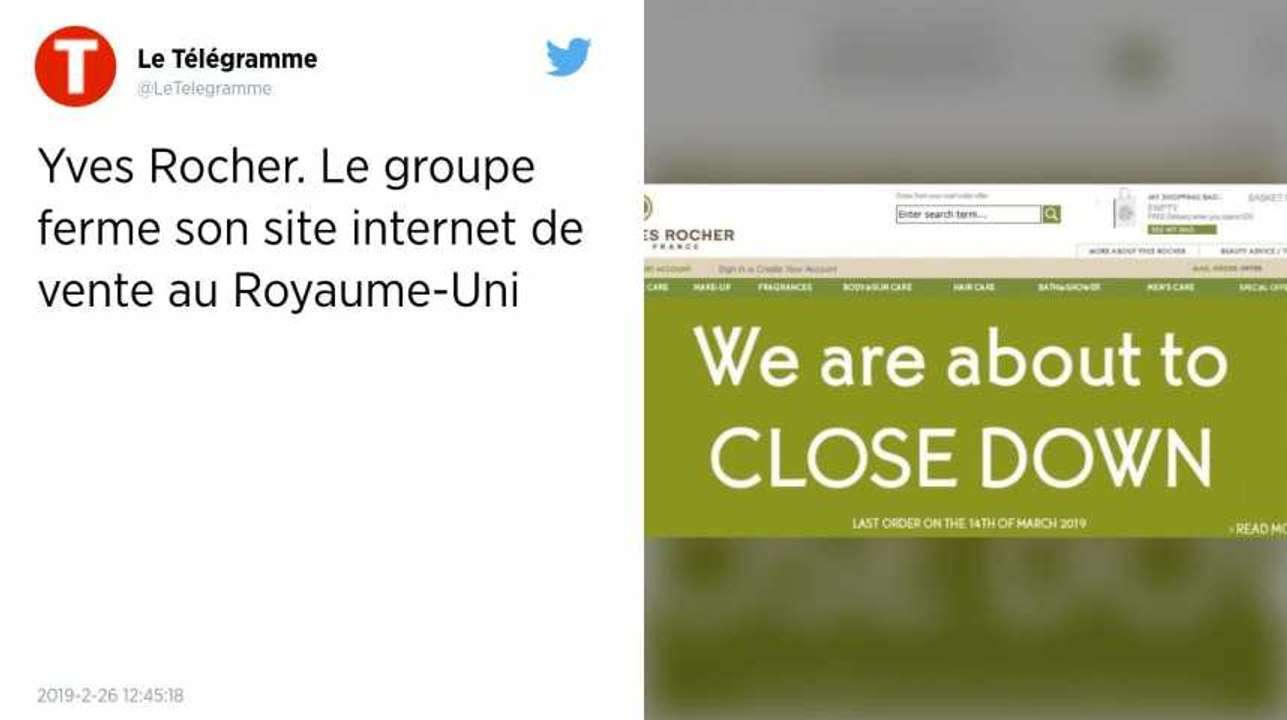 Brexit. Yves Rocher ferme son site e-commerce au Royaume-Uni