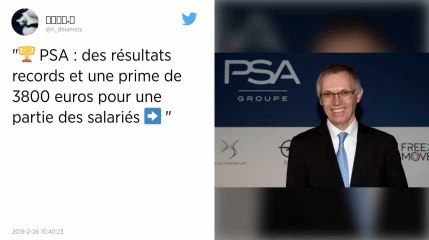 Après une année 2018 record, PSA va verser une prime à ses salariés
