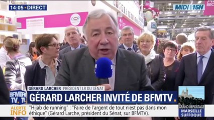 Hijab de sport: Gérard Larcher (LR) se dit contre "faire de l'argent de tout"