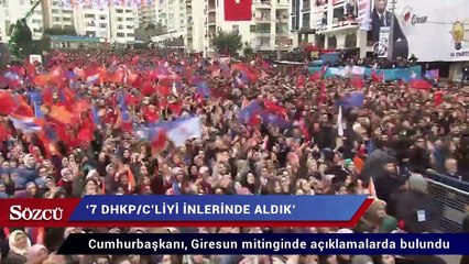 Cumhurbaşkanı Erdoğan: ‘7 tane DHKP/C’liyi inlerinde aldık’