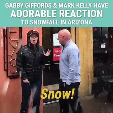 Gabby Giffords And Mark Kelly Have Adorable Reaction To Snowfall In Arizona