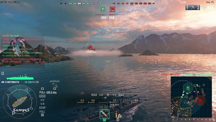 World Of Warship Gameplay #19 WEYMOUTH UK Tier II Cruiser