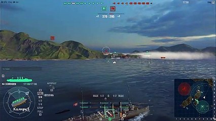 World Of Warship Gameplay #16 DRESDEN GERMAN Tier II Cruiser