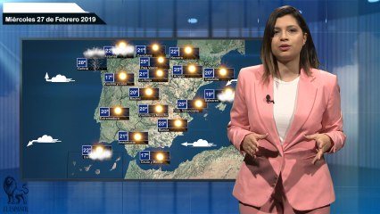 La previsión del tiempo del miércoles 27 de febrero.