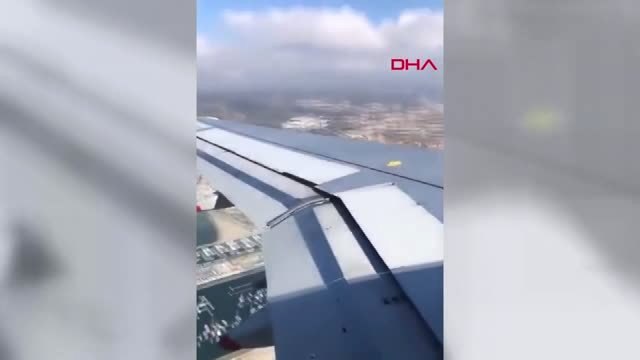 Dha Dış - Yolcu Uçağının Sert Rüzgarla Mücadelesi Kamerada