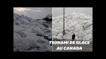 Un tsunami de glace submerge les berges de ce lac au Canada