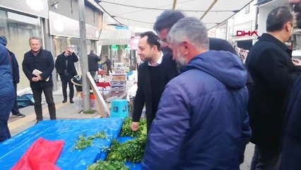 İzmir Nihat Zeybekci Ödemişte Pazar Esnafını Ziyaret Etti