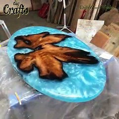 Making an epoxy and wood coffee table