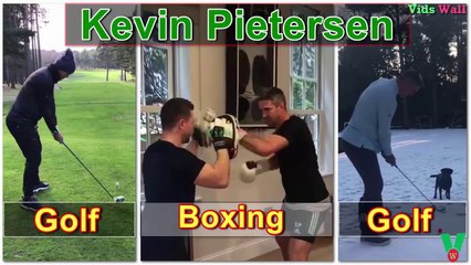 English Cricketer Kevin Pietersen Practicing Boxing and Playing Golf