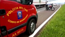 Motociclista fica ferido após cair na BR-277
