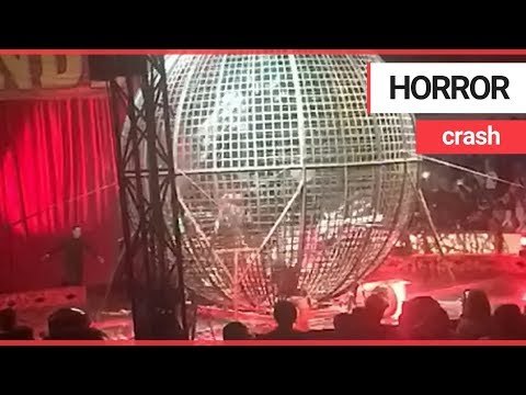 Motorbike riders suffer collision in terrifying circus stunt gone wrong | SWNS TV