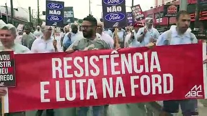 Trabajadores de Ford en Brasil protestan por cierre de planta