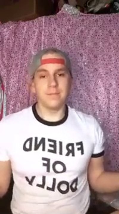 Trixie Mattel showing what she got at Pride