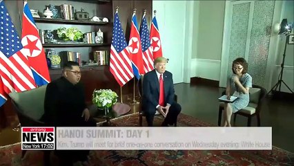 Kim and Trump to meet one-on-one on first day of Hanoi summit