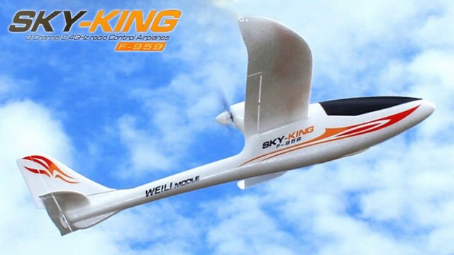 ✈️ Sky-King F959 RC Airplane 2.4 GHz 3CH Remote Control w LED WLtoys Funny FAIL || Keith's Toy Box