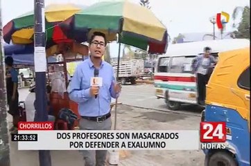 Profesor termina con graves golpes en la cabeza por defender a su alumno de agresores