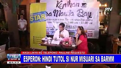 Esperon: Hindi tutol si Nur Misuari sa BARMM