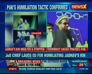 Terrorist Hafiz Saeed lauds Pakistan for humiliating Kulbhushan Jadhav's kin