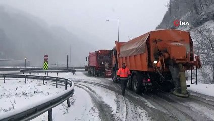 Bolu Dağı’nda Yoğun Kar Yağışı Başladı