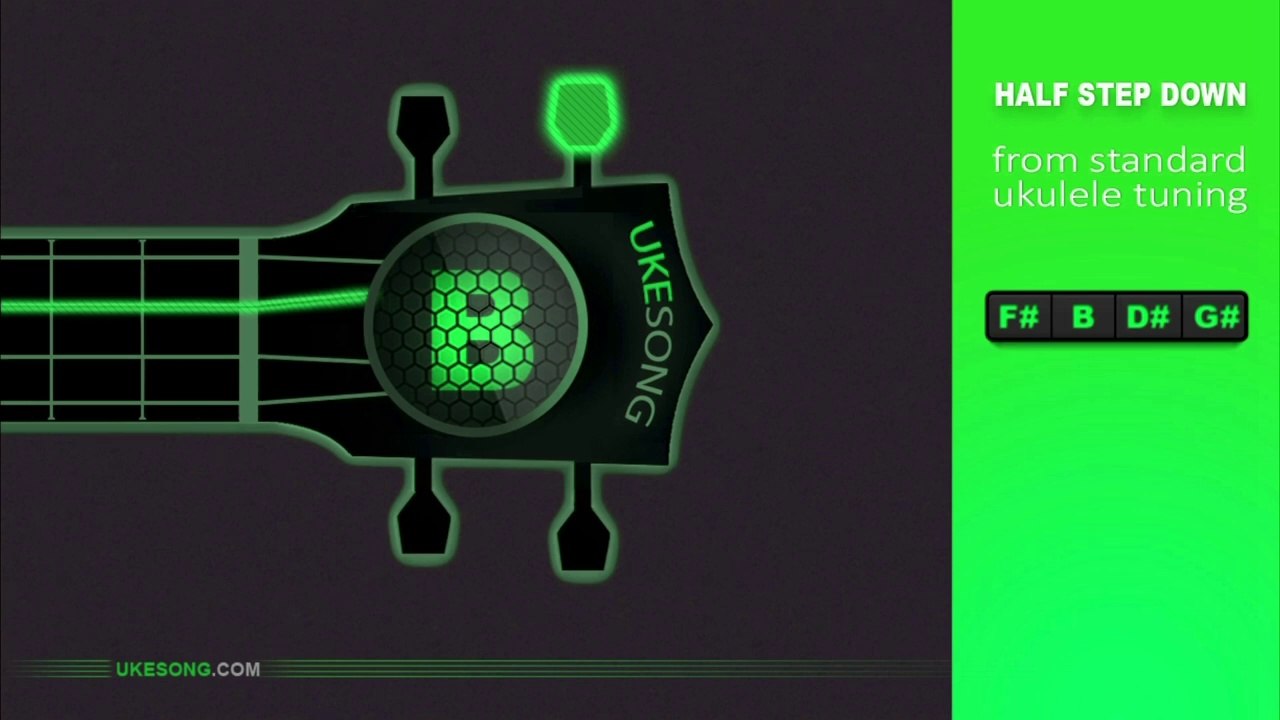 Half step down from standard ukulele tuning - Ukulele  tuner