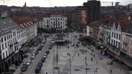 Etterbeek - travaux terminés sur la place Jourdan (vidéo Germani)