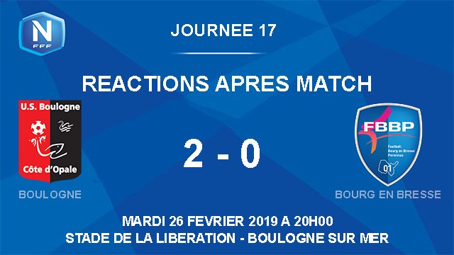 [NATIONAL] J17 Réactions après match USBCO - Bourg en Bresse