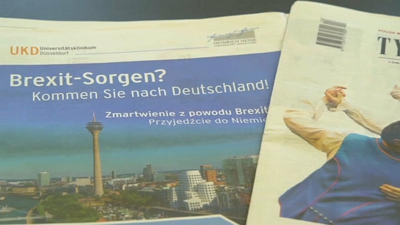 Werbeaktion: 'Brexit-Sorgen? Kommen Sie nach Deutschland!'