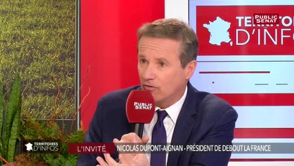 Elections européennes : « Il y aura des Gilets jaunes sur ma liste » assure Nicolas Dupont-Aignan