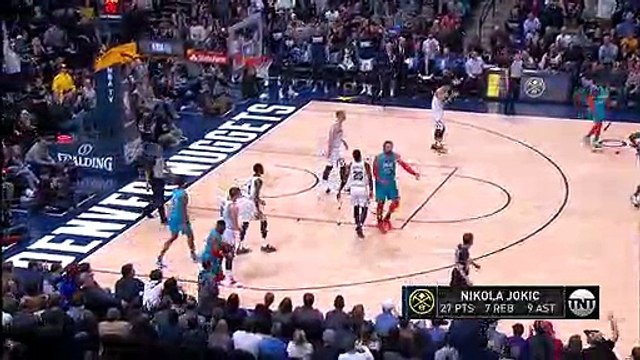 Basket-ball - NBA - Young Fan Pushes Russell Westbrook - Thunder vs Nuggets Feb 26, 2019 2018-19 NBA Season