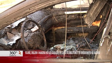VLORË, DIGJEN 5 MAKINA NË NJË GARAZH, DY JANË TË DREJTORIT TË SHËRBIMEVE NË BASHKI