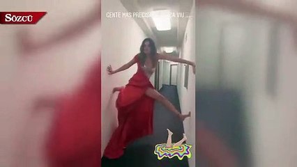 Isabeli Fontana duvara tırmandı