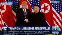 - La nouvelle poignée de mains entre Donald Trump et Kim Jong-un à Hanoï au Vietnam
