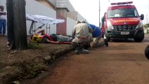 Ciclista sofre fraturas em colisão contra carreta no Bairro Brasília