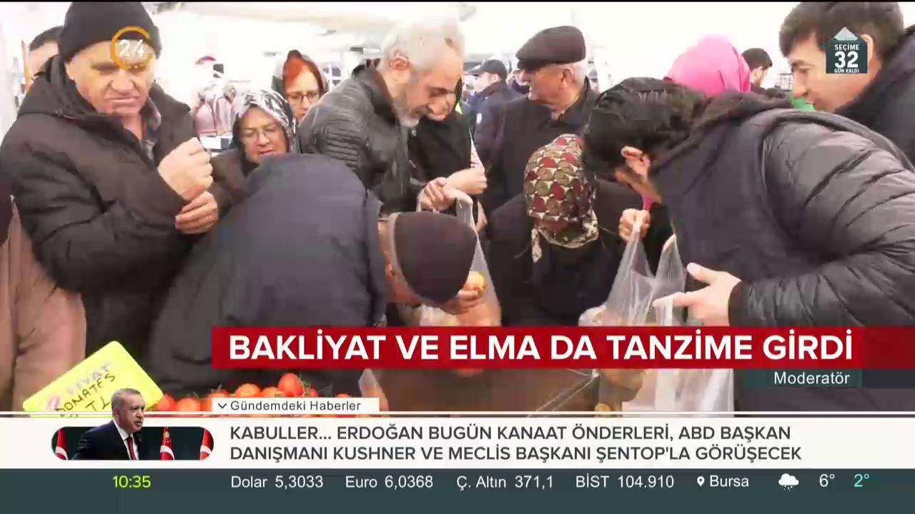 Elma, mercimek ve nohut da tanzim satış noktala...