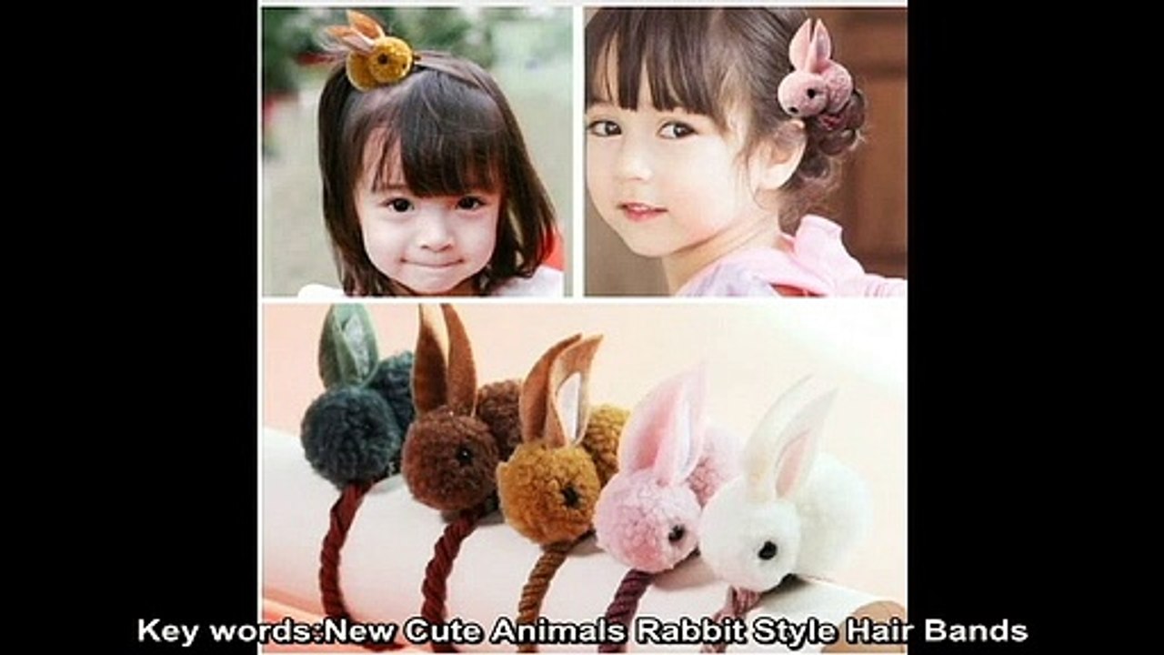 New Cute Plush Rabbit Bunny Ears Children Elastic Hair Rubber Band Accessories For Girls Kids Hair
