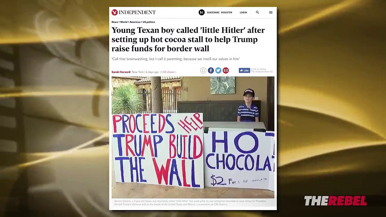 7-year-old called “Little Hitler” for raising money for Trump’s border wall - Ben Davies