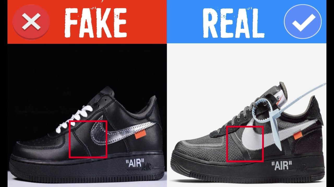 how to tell real air force ones from fake