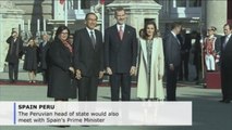 Spain's king, queen welcome Peru's president for first state visit