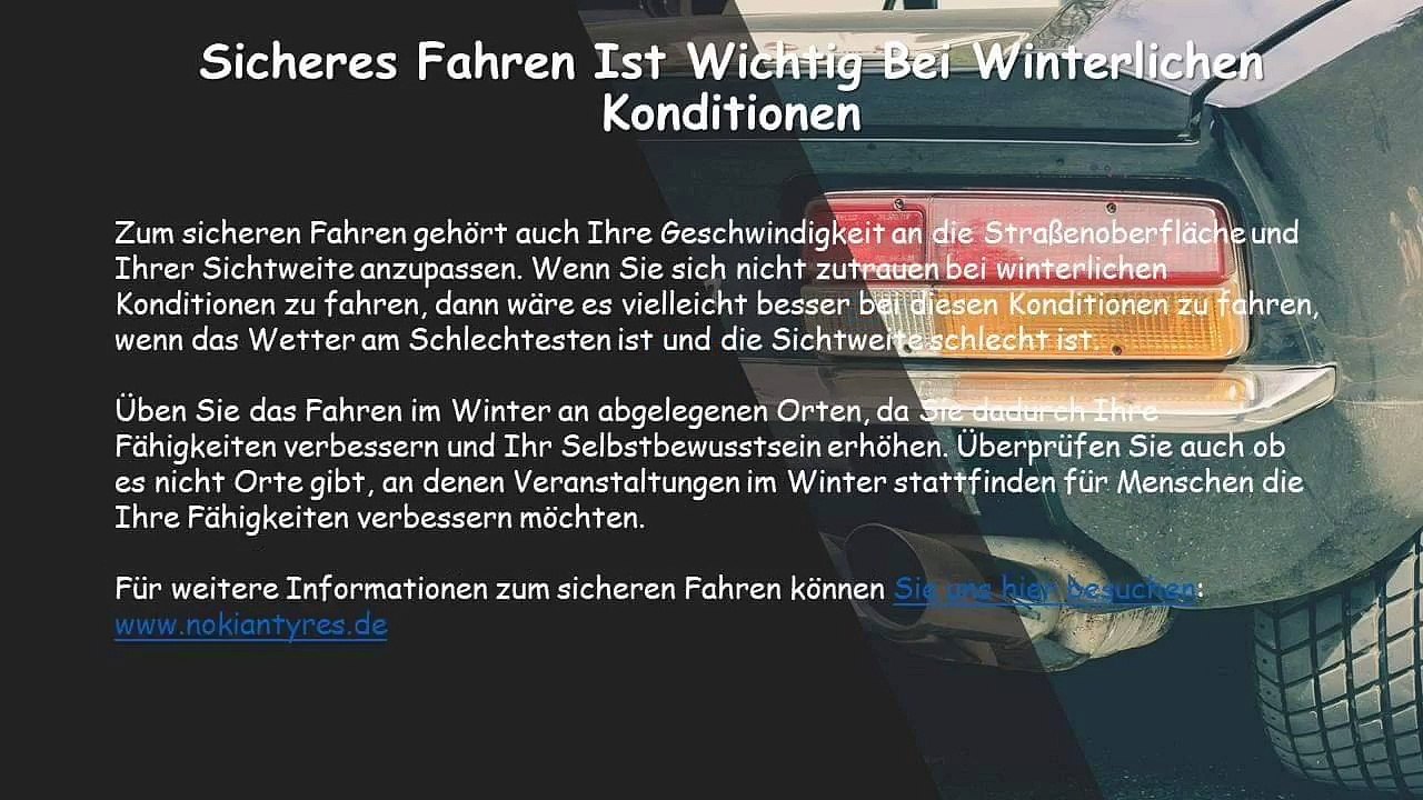 Sicheres Fahren Ist Wichtig Bei Winterlichen Konditionen