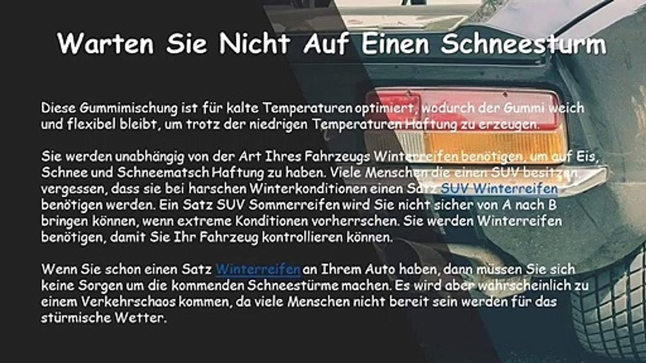 Warten Sie Nicht Auf Einen Schneesturm