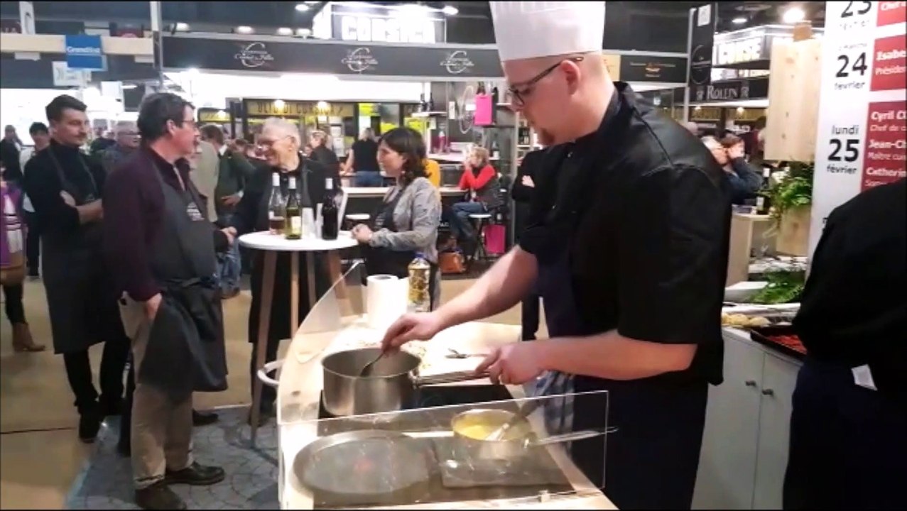 Salon de l'agriculture : préparation du menu du jour par les cuisiniers meusiens
