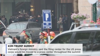 White House press corps moved from hotel Hanoi to avoid crossing paths with Kim