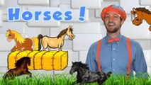 Horses for Children - Learn Farm Animals for Kids. The Horse Song from Blippi