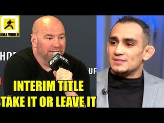 Tony Ferguson being offered an interim title fight next is borderline Disrespectful,Woodley,Usman