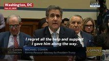 Michael Cohen Tells Congress: Trump Is A 'Racist', 'Conman' And 'Cheat’
