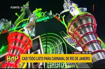 Todo listo para el inició del carnaval de Río de Janeiro