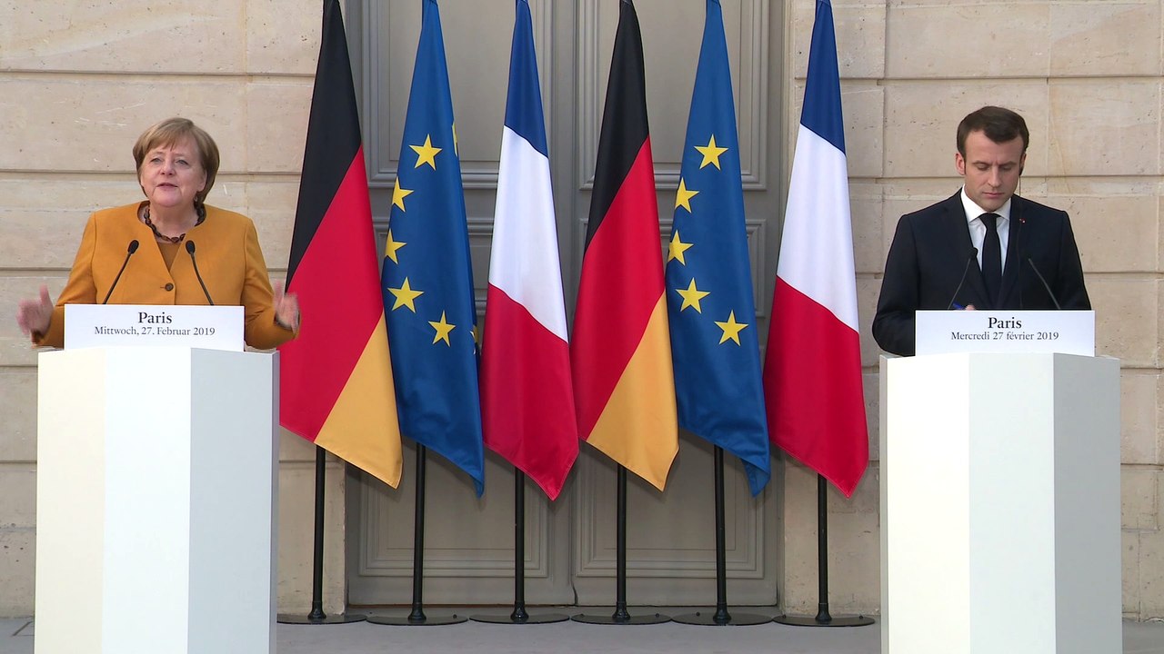 Déclaration avec la Chancelière fédérale d'Allemagne, Angela Merkel